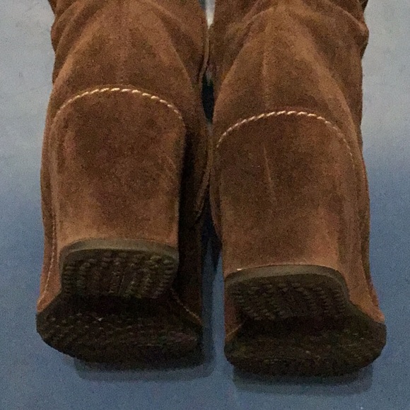 Rockport Leather, Suede Tall Boots, Brown, Waterproof - Picture 3 of 12